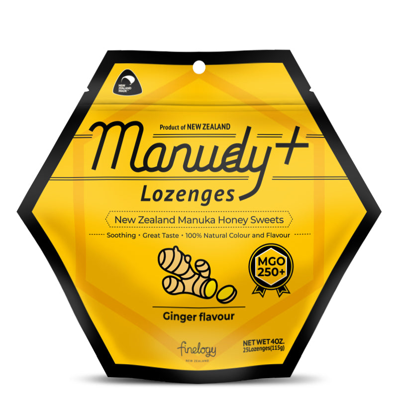 MANUDY+ Manuka Honey Lozenges- Ginger Flavour